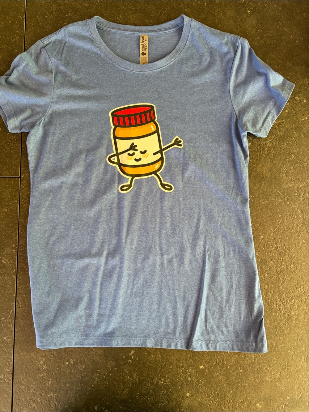 Tee Public Next Level Apparel Light Blue Dab of Peanut Butter Short Sleeve Tee